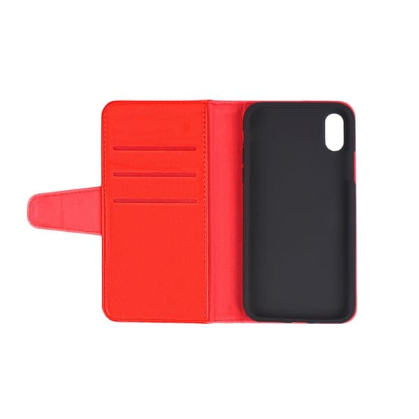 iPhone X/XS Plånboksfodral Stativ och extra Kortfack G-SP -  Röd