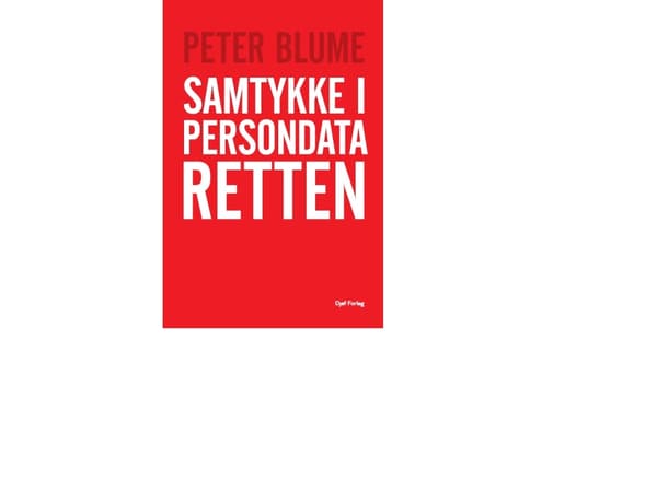 Samtykke i persondataretten | Peter Blume
