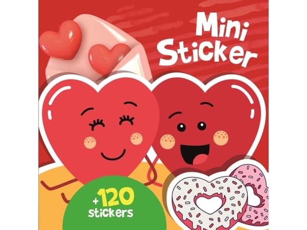 Snip Snap Snude: Mini-stickers: Hjerter - KOLLI á 12 stk. - pris pr. stk. ca. kr. 14,95 | Språk: Dansk