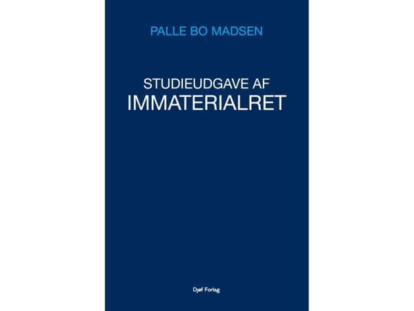 Studieudgave af Immaterialret | Palle Bo Madsen