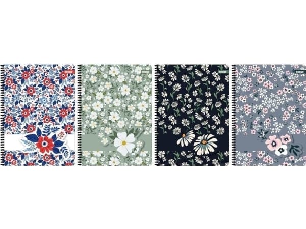 Teka Collector's notatbok A4/80K rutete blomst (5 stk) |