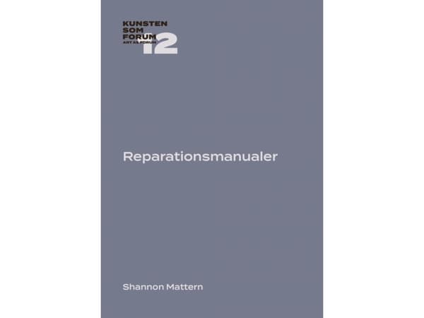 Reparationshandböcker | Shannon Mattern | Språk: Danska