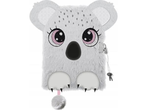 Dagbok med 3D-hengelås hårete A5 96k Koala bambino premium |