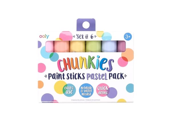OOLY Chunkies Paint Sticks, Blå, Grön, Orange, Rosa, Lila, Gul, Lackpenna, Hård, 6 styck |