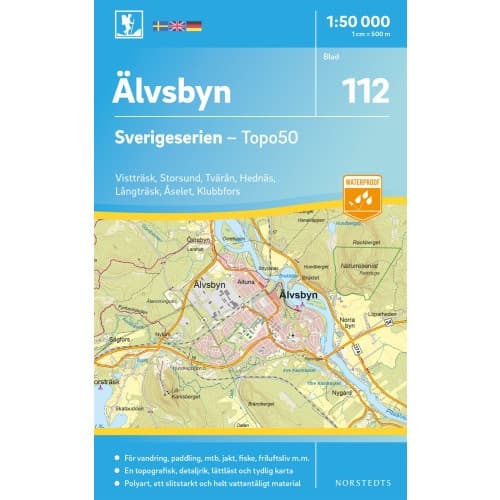 112 Älvsbyn Sverigeserien Topo50 : Skala 1:50 000