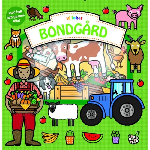 Vi leker bondgård - med pusselbitar (bok, board book)