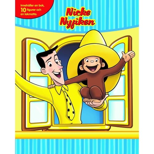 Nicke Nyfiken (sagobok, figurer, lekmatta) (bok, board book)