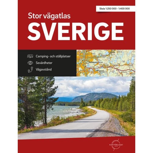 Stor Vägatlas Sverige Kartförlaget, A3 format, spiral (bok, spiral)