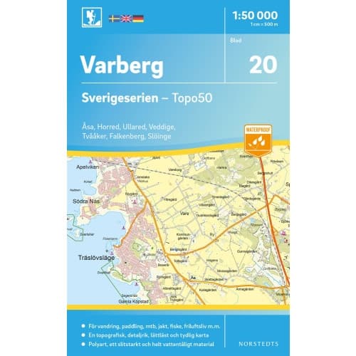 20 Varberg Sverigeserien Topo50 : Skala 1:50 000
