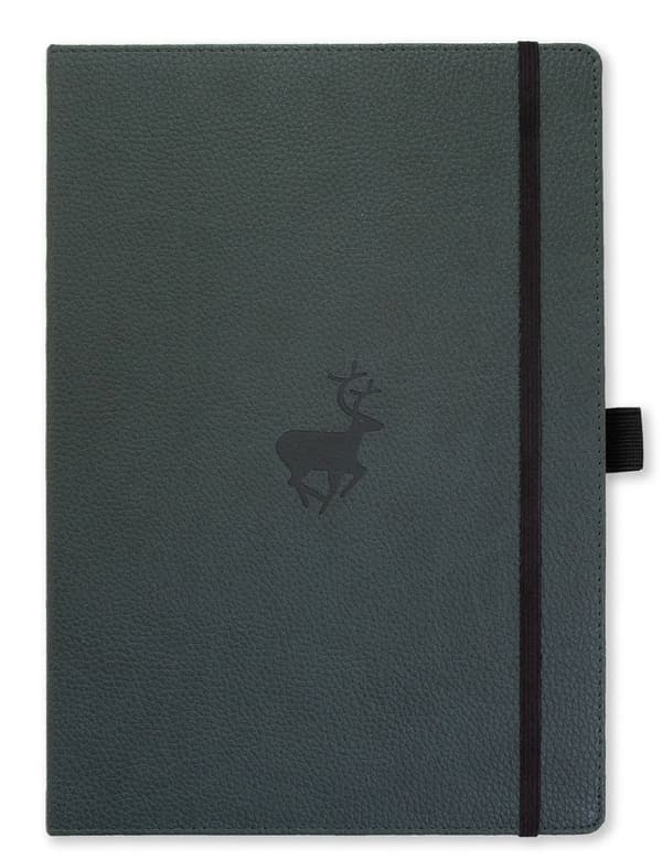 Dingbats* Wildlife A4+ Plain - Green Deer Notebook 9781913104146