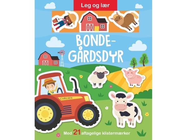 Leg og lær: Bondegårdsdyr - med aftagelige klistermærker |