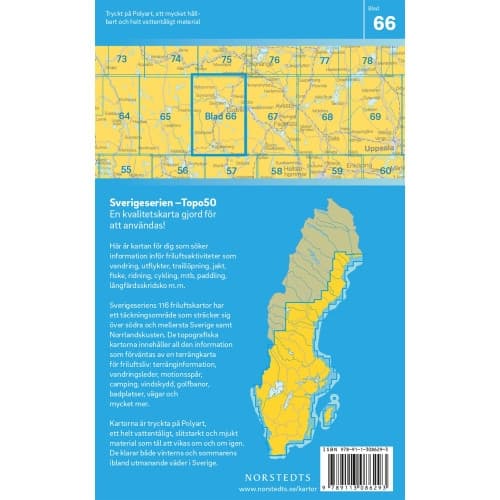 66 Ludvika Sverigeserien Topo50 : Skala 1:50 000