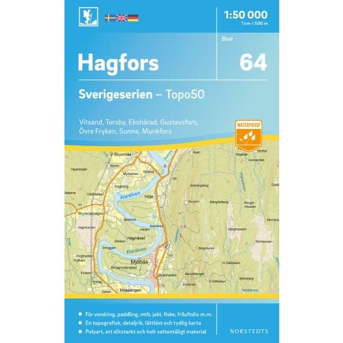 64 Hagfors Sverigeserien Topo50 : Skala 1:50 000