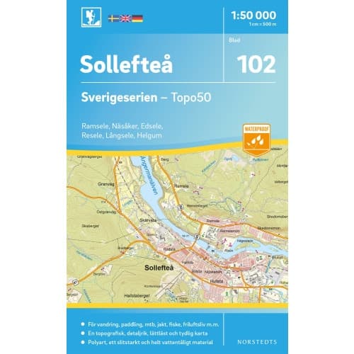102 Sollefteå Sverigeserien Topo50 : Skala 1:50 000