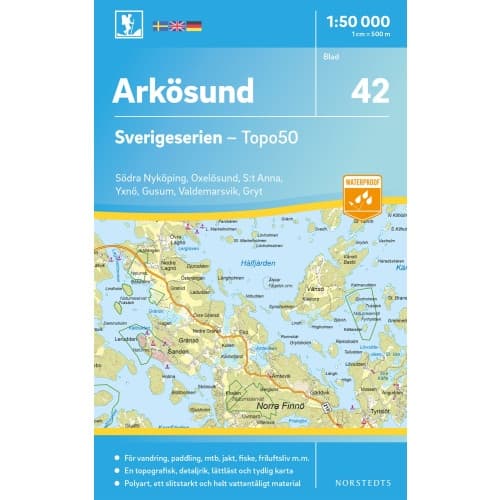 42 Arkösund Sverigeserien Topo50 : Skala 1:50 000