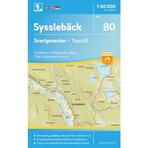 80 Sysslebäck Sverigeserien Topo50 : Skala 1:50 000
