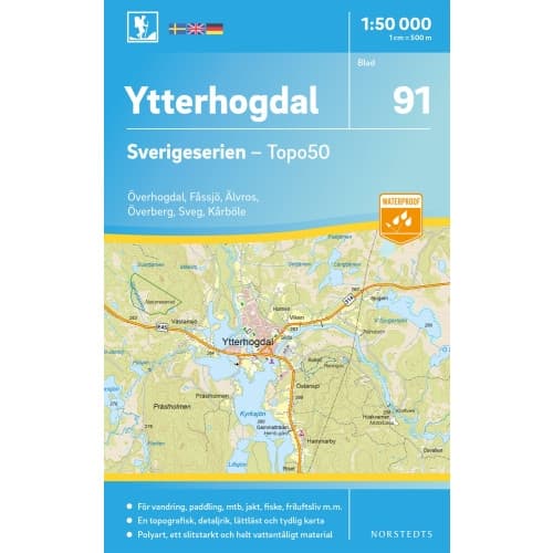 91 Ytterhogdal Sverigeserien Topo50 : Skala 1:50 000