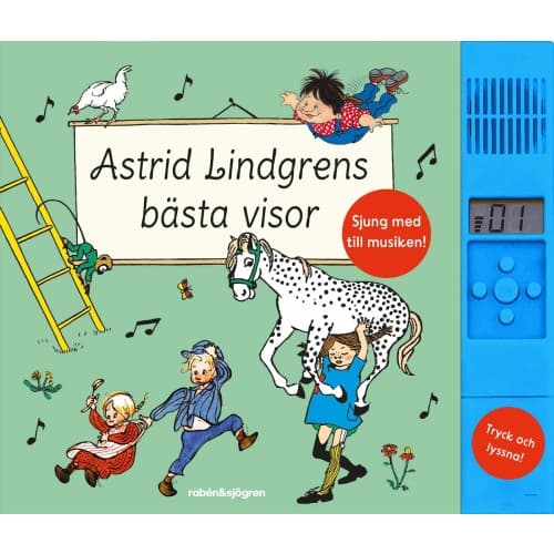Astrid Lindgrens bästa visor (med ljudmodul) (inbunden)