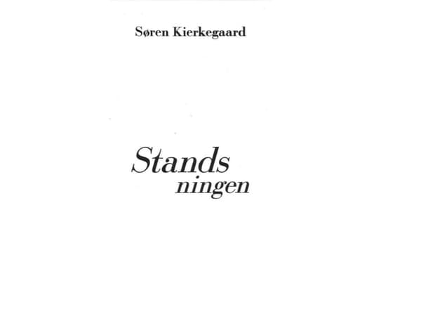 Standsningen | Søren Kierkegaard