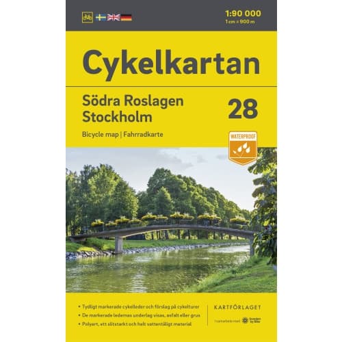 Cykelkartan Blad 28 S:a Roslagen/Stockholm 2023-2025