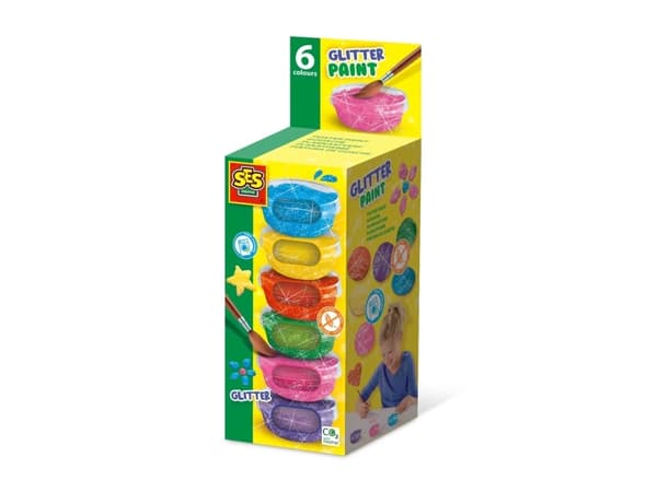 SES SES SES julistevärit glitterillä 6x45ml 00384 03845 |
