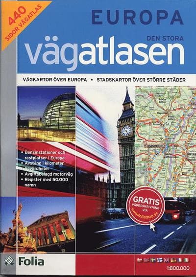 Europa : Den stora vägatlasen