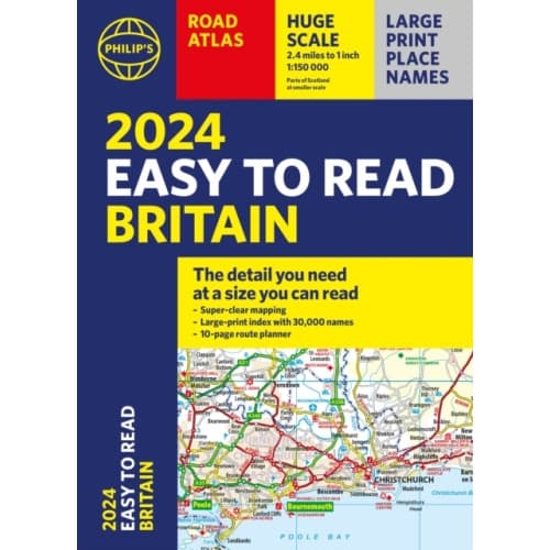 2024 Philip's Easy to Read Britain Road Atlas (häftad, eng)