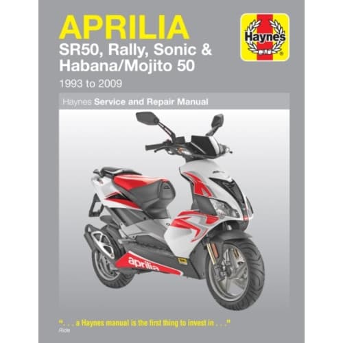 Aprilia SR50, Rally, Sonic & Habana/Mojito Scooters (93 - 09) (häftad, eng)