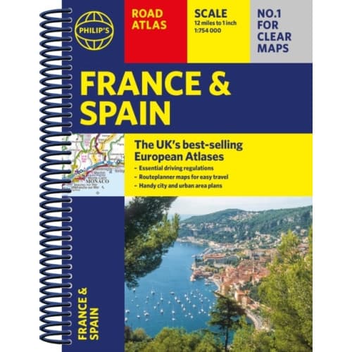 Philip's France and Spain Road Atlas (bok, spiral, eng)
