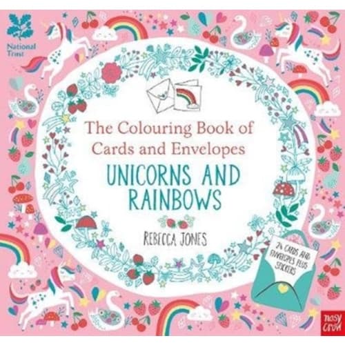 National Trust: The Colouring Book of Cards and Envelopes – Unicorns and Rainbows (häftad, eng)