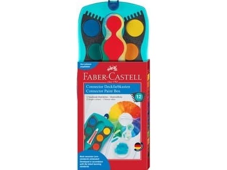 Faber-Castell 125003, Sort, Blå, Bronse, Grønn, Ochre, Oransje, Rosa, Rød, Turkis, Fiolett, Gult, Hard, 1 stykker |