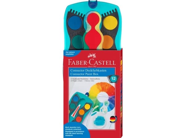 Faber-Castell 125003, Sort, Blå, Bronse, Grønn, Ochre, Oransje, Rosa, Rød, Turkis, Fiolett, Gult, Hard, 1 stykker |