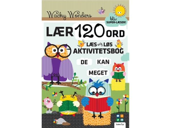Wacky Wonders aktivitetsbok med 120 ord + klistermärken