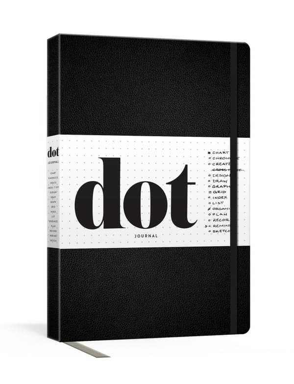 Dot Journal (Black): A dotted, blank journal for 9781984825599