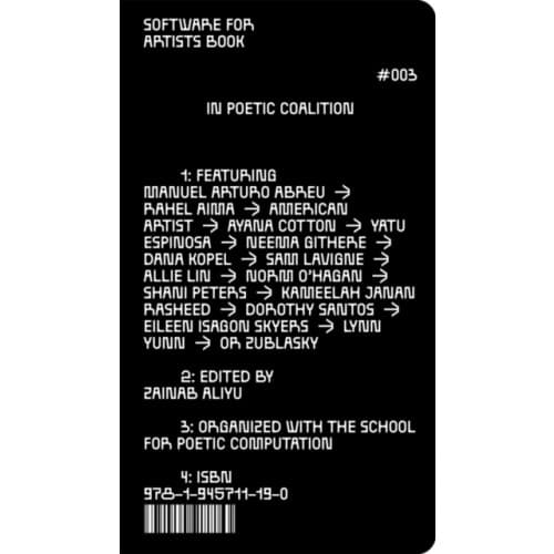 Software for Artists Book: School(s) for Poetic Computation (häftad, eng)