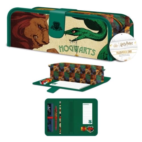 HARRY POTTER (INTRICATE HOUSES) FILLED PENCIL CASE