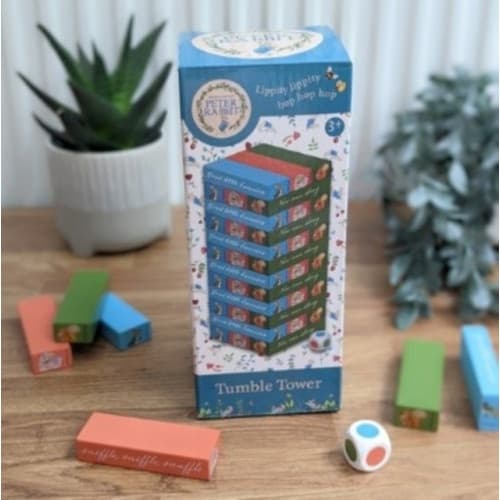 Painted Tumble Tower With Dice
