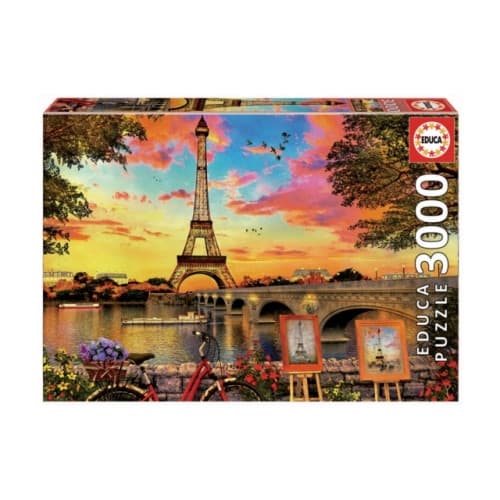 Sunset in Paris 3000pc Puzzle (häftad, eng)