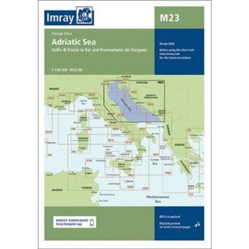 Imray Chart M23 Adriatic Sea Passage Chart