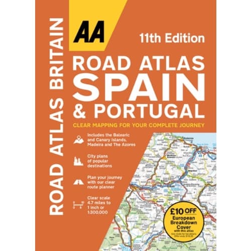 AA Road Atlas Spain & Portugal (häftad, eng)