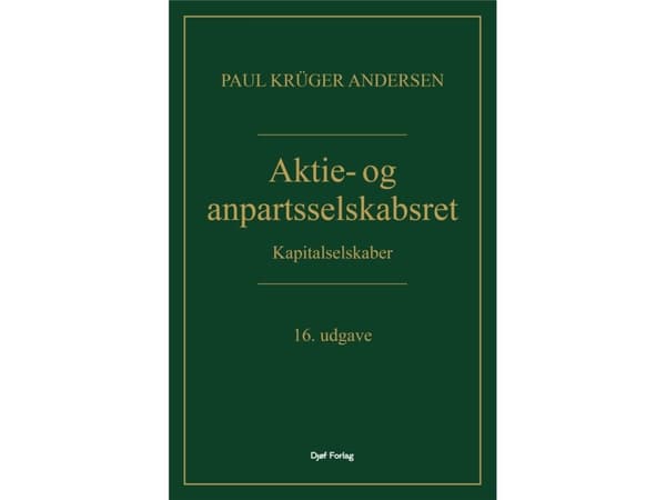 Aktie- og Anpartsselskabsret | Paul Krüger Andersen