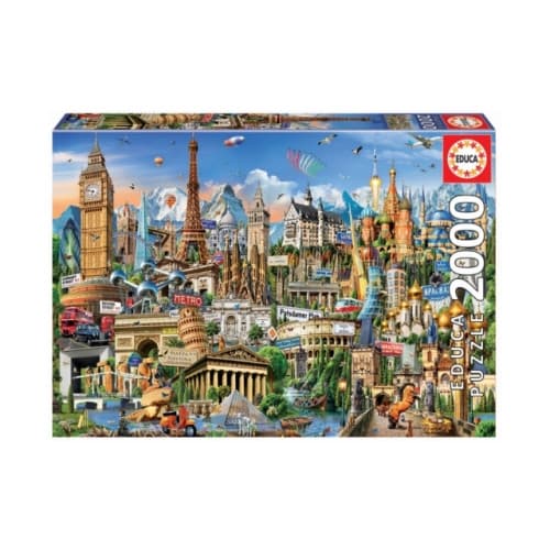 Europe Landmarks 2000pc Puzzle (häftad, eng)