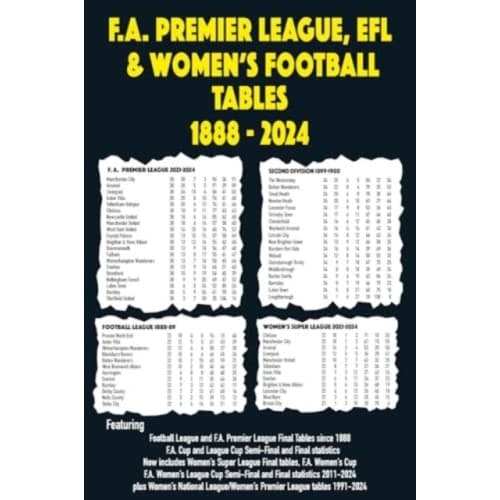 FA Premier League, EFL & Women's Football Tables 1888-2024 (häftad, eng)