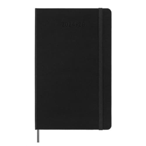 Moleskine 2025 18-Month Daily Large Hardcover Notebook: Black