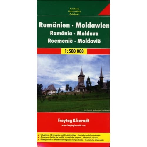 Romania - Moldova Road Map 1:500 000