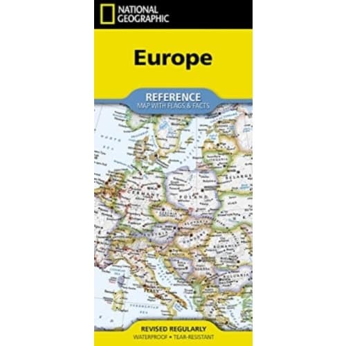 National Geographic Europe Map (Folded with Flags and Facts)