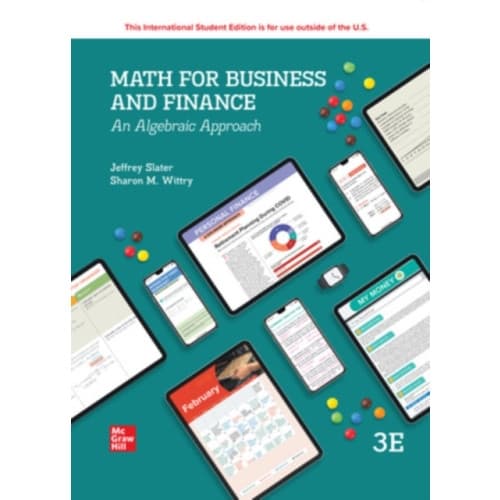 Math For Business And Finance: An Algebraic Approach ISE (häftad, eng)