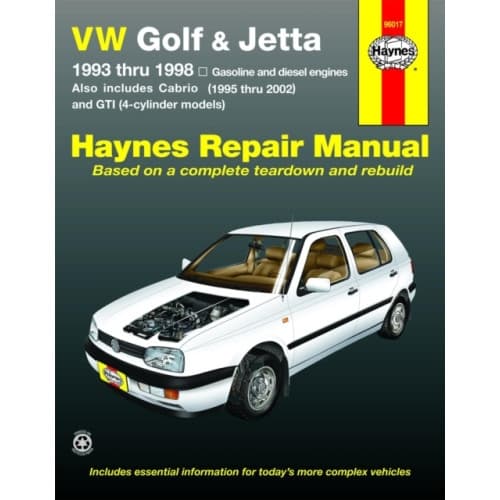 VW Golf, GTI and Jetta (93-98) and VW Cabrio (95-02) petrol & diesel Haynes Repair Manual (USA) (häftad, eng)