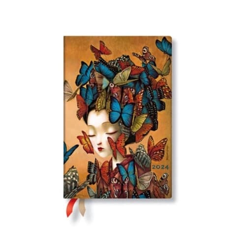 Madame Butterfly (Esprit de Lacombe) Mini 12-month Dayplanner 2024 (inbunden, eng)