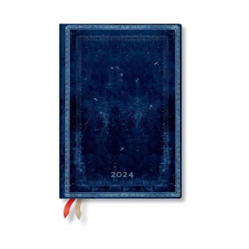 Inkblot (Old Leather Collection) Midi Verso 12-month Dayplanner 2024 (inbunden, eng)